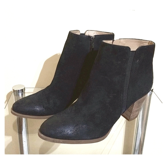 Franco Sarto Shoes - Franco Sarto Dipali Leather Black Ankle Boots 9M
